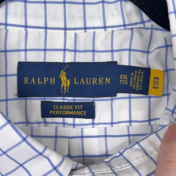 Polo Ralph Lauren Shirt Mens XXL White Performance Button Preppy Office Stretch - Picture 6 of 10
